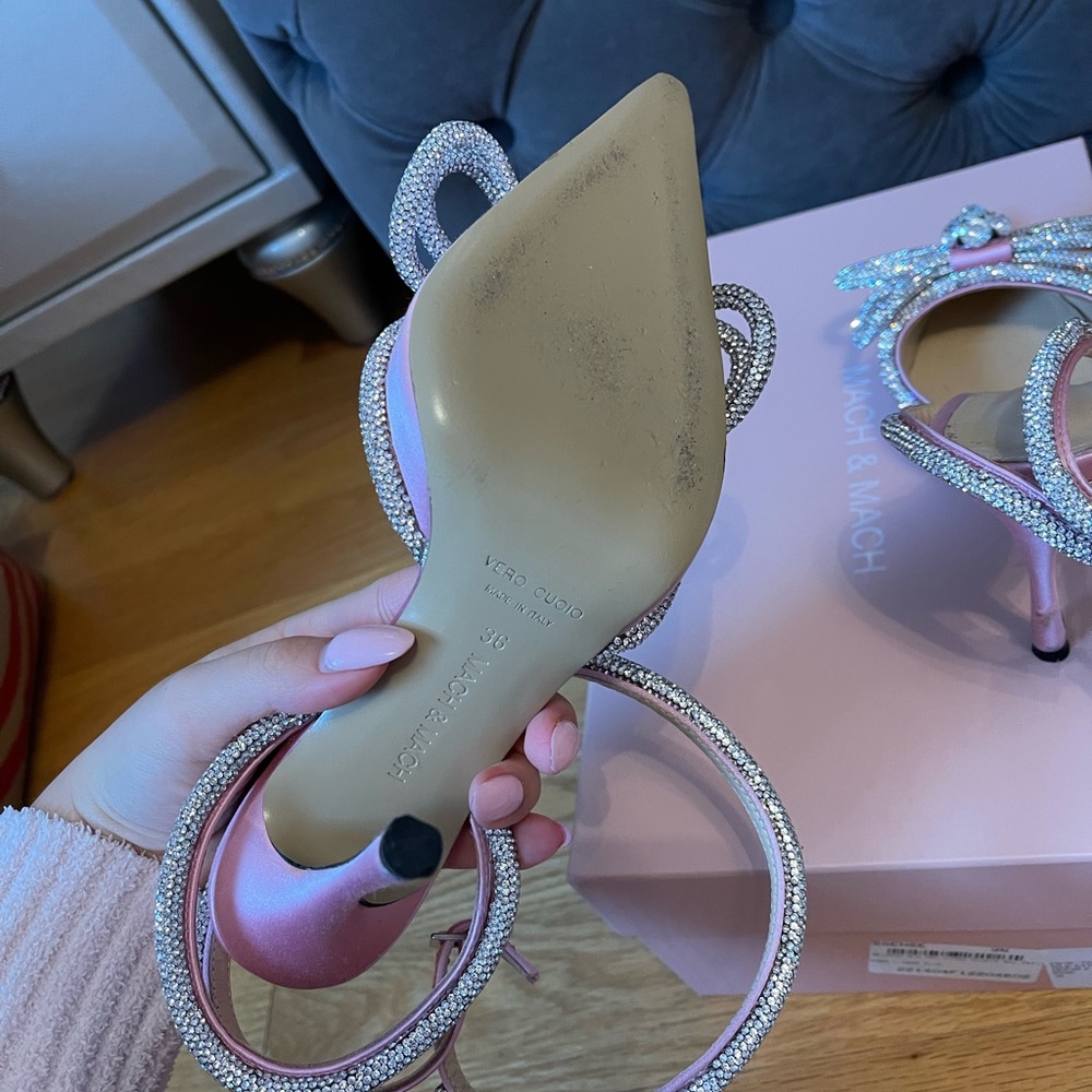 Authentic Mach & Mach pink heels - Picture 10 of 13